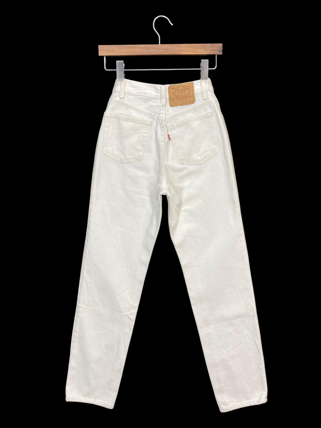 Vintage Levi's 501 Jeans: 90s White Denim, USA Made, W22 L28.5 - Etsy