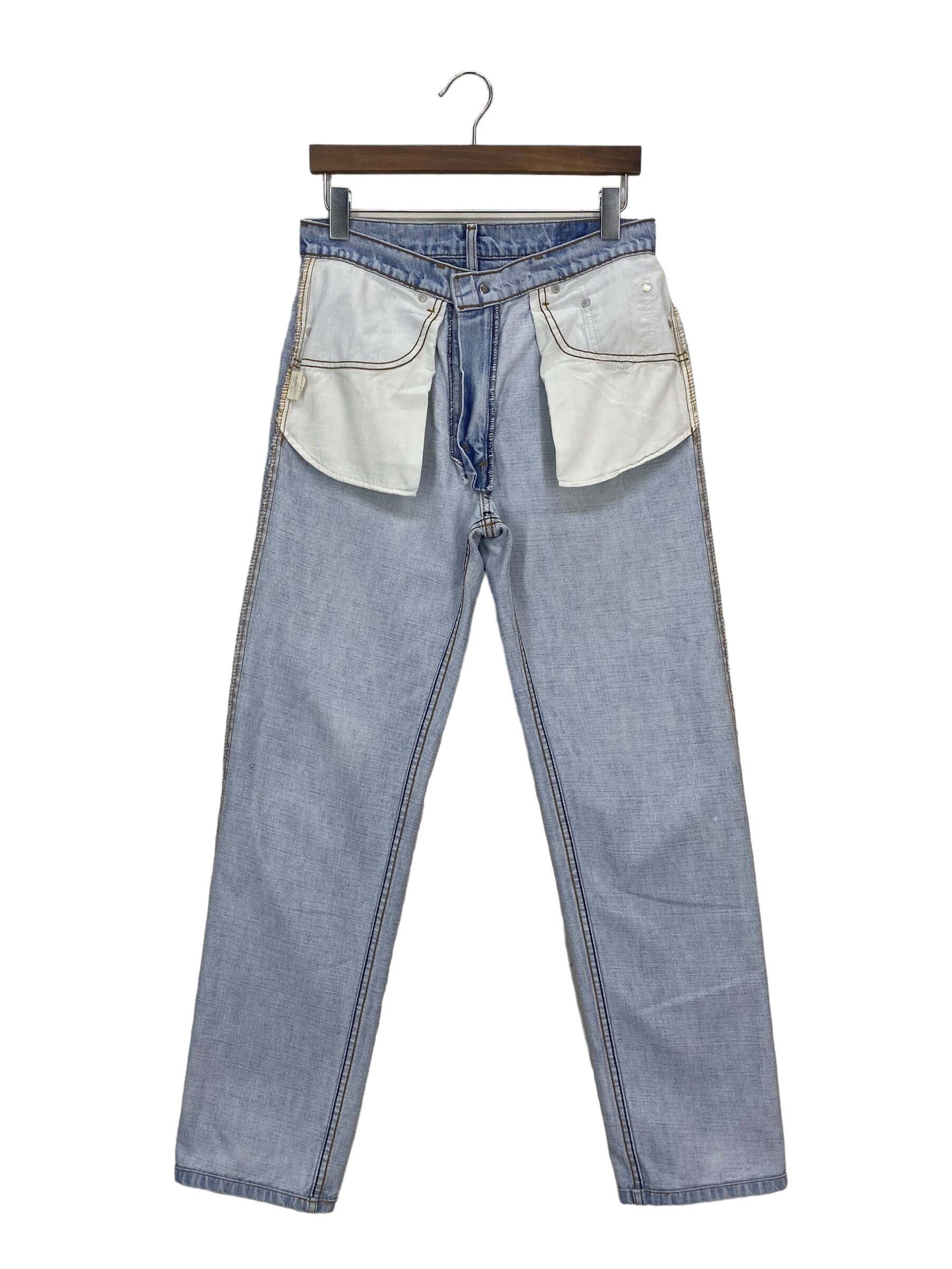 90s Vintage Levi's 503 Jeans: Light Wash Tapered Leg Denim (W29