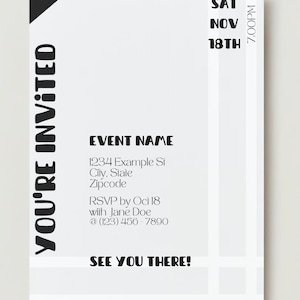 Modern Event Invitation, Artsy Invitation, Digital Invitation, Special Event Invitation, Canva Template