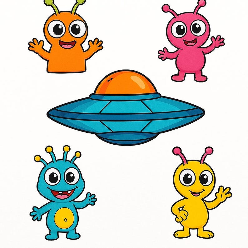 Colorme Alien Stickers- Kids Ages 3-8 | Educational Art Activity Fine ...