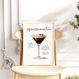 Espresso martini bar art