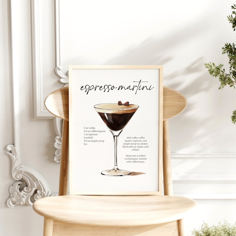 Espresso martini bar art