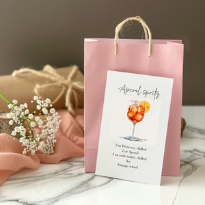Kleine Aperol Spritz Karte Cocktail-Rezept Karte - drei Größen verfügbar - Brautparty Gunst - Printable Geschenk Gunst - Instant Download