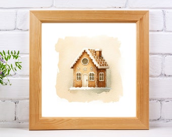 Christmas Wall Art Christmas Printables Gingerbread House Christmas Gift Winter Decor, Christmas Decor Printable Wall Art Digital Art