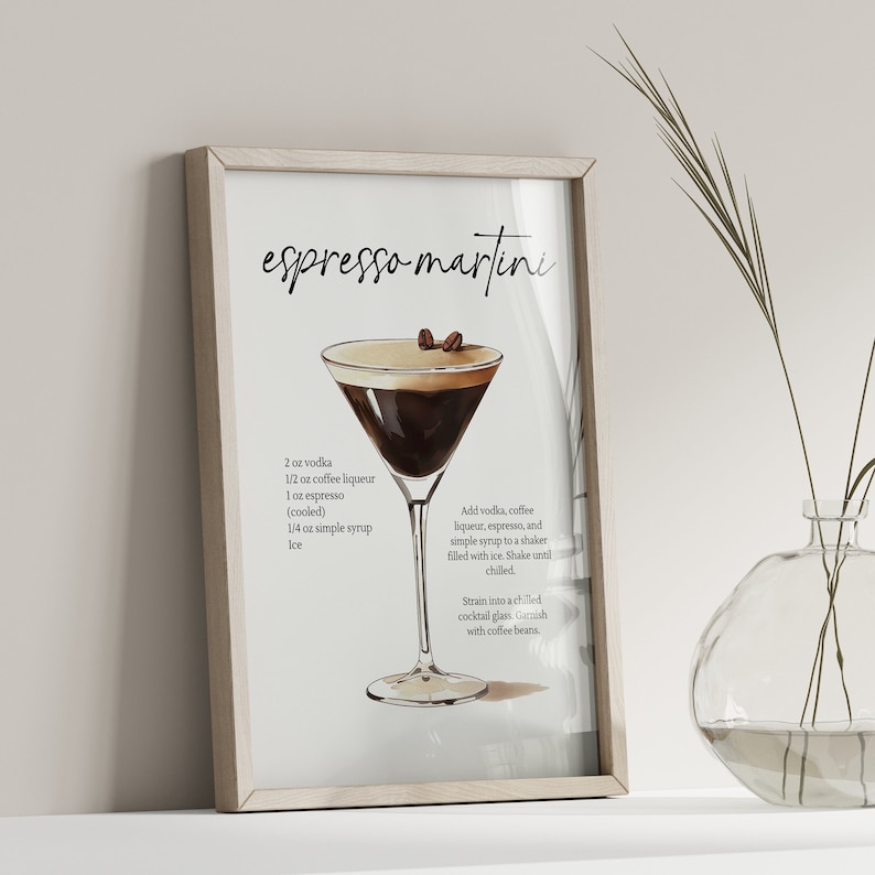 Espresso martini wall art