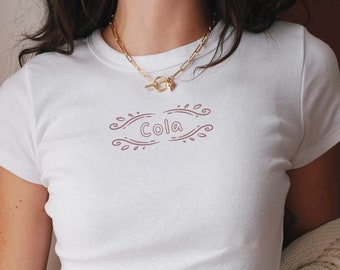 Cinnamon Girl Baby Tee Cola Vintage Style Baby Tee Dark Coquette Soft Girl Aesthetic Cinnamon Girl Aesthetic y2k Baby Tee 90s Baby Tee