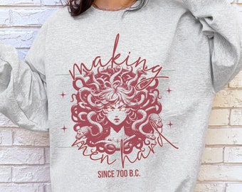 Medusa Feminist Crewneck: Greek Mythology Women's Rights Sweater