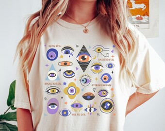 Evil Eye Shirt: Retro Witchy Third Eye Boho Tee