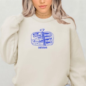 Sardines Shirt Tinned Fish Portugal Sweatshirt Sardines Sweatshirt Travel Shirt Sardinha Shirt