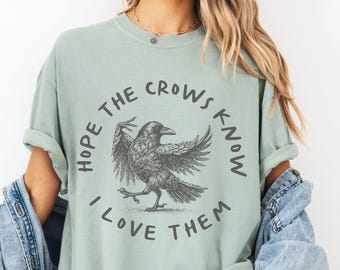 Funny Crow Graphic Tee - Comfort Colors Raven Shirt