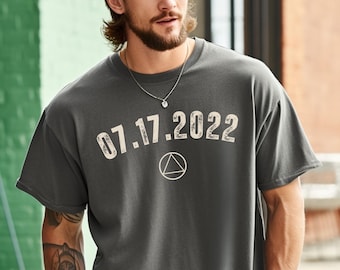 Soberversary Comfort Colors Shirt: Sobriety Date Gift