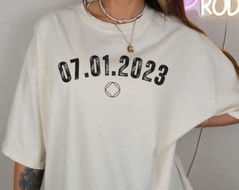 Custom Soberversary Comfort Colors Shirt: NA Sobriety Gift