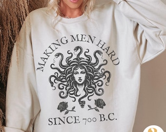 Medusa Graphic Crewneck Sweatshirt: Feminist Greek Mythology