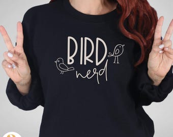 Bird Nerd Sweatshirt: Distressed Vintage Birdwatching Crewneck