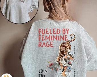 Feminist Tiger Sweatshirt: Women's Rights Crewneck
