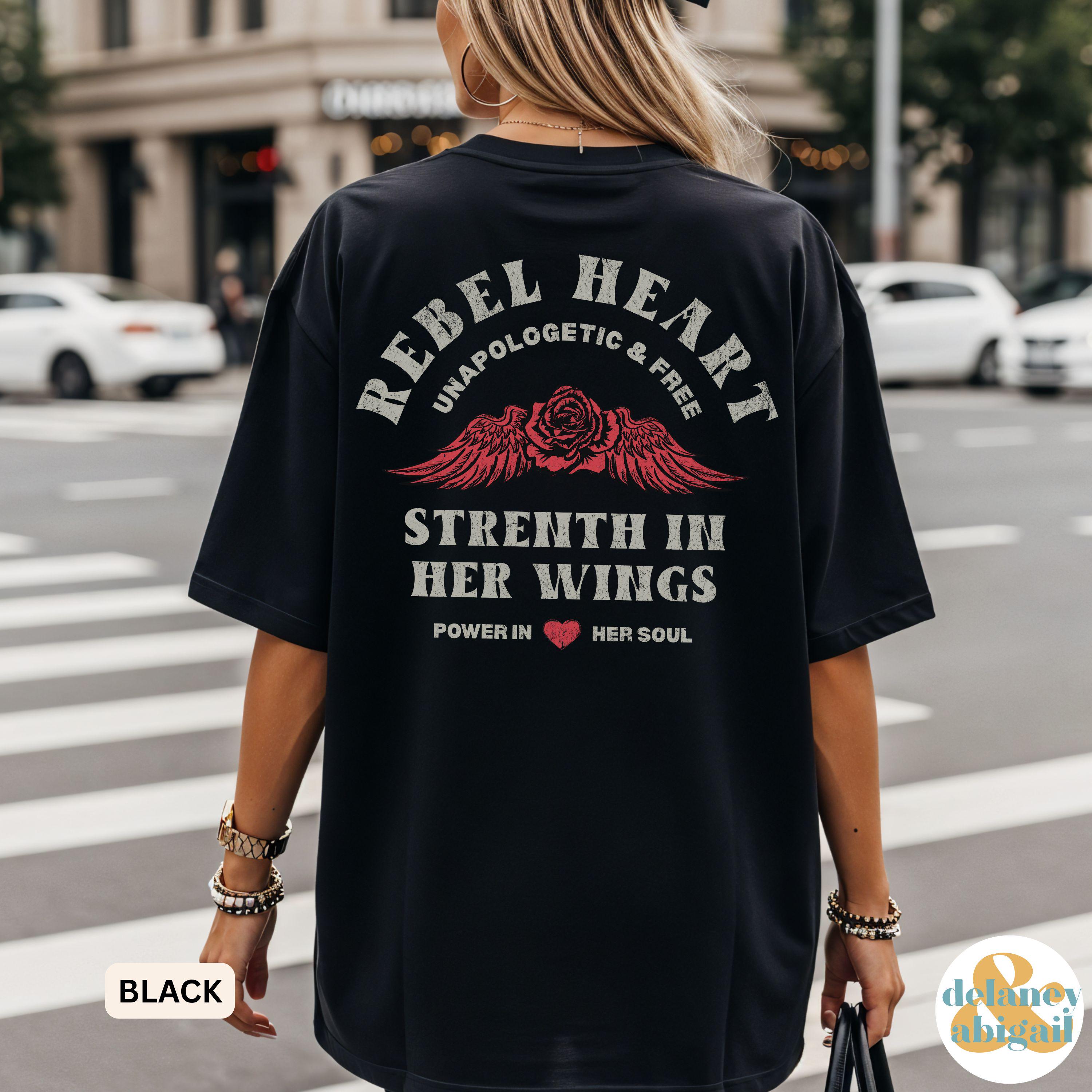 Rebel Heart Comfort Colors T-shirt - Vintage Tattoo Design - Etsy