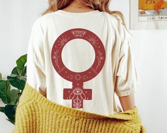 Feminist Venus Symbol Shirt: Empowering Women's Rights Comfort Colors Tee