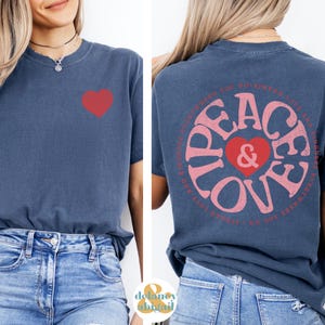 Peace & Love Shirt Spread Love and Kindness Shirt Hippie Shirt Vintage Inspired Shirt Boho T-Shirt Hippie Tee Comfort Colors Peace Love
