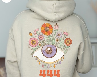 Angel Number 444 Hoodie, Evil Eye Protection Sweatshirt