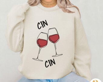 Cin Cin Wine Sweatshirt: Italian Cheers Crewneck
