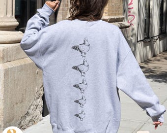 Pigeon Sweatshirt: Unisex Bird Lover Crewneck