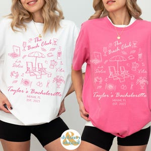 Custom Beach Bachelorette Party Shirt: The Bach Club Comfort Colors Tee