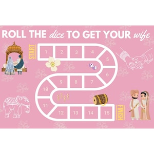 Doli Game Board, Indian Bridal Party Signage, No Entry, Ribbon Ceremony