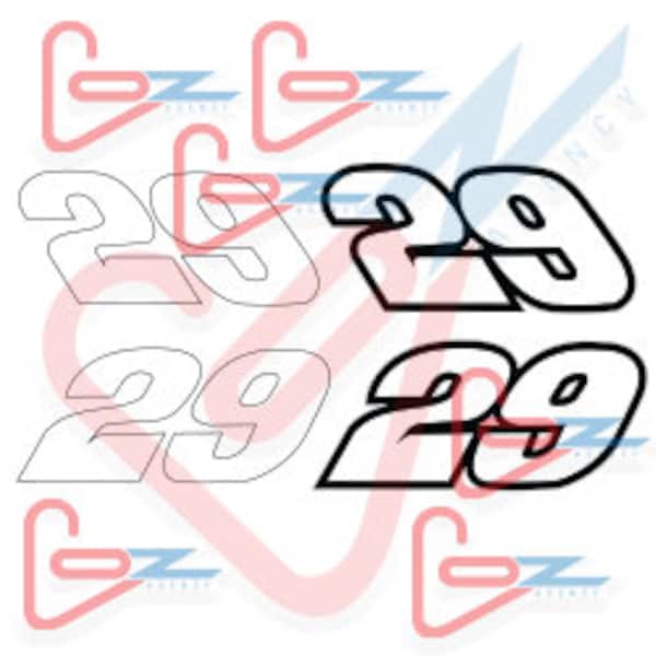 Race Car Numbers Etsy