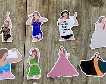Eras Sticker Set | Set of 9 Stickers | Waterproof Weatherproof Vinyl Decals | Swiftie Gifts