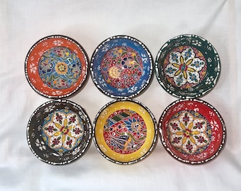 Ceramic bowls, handmade Turkish Ceramic bowls (floral design)