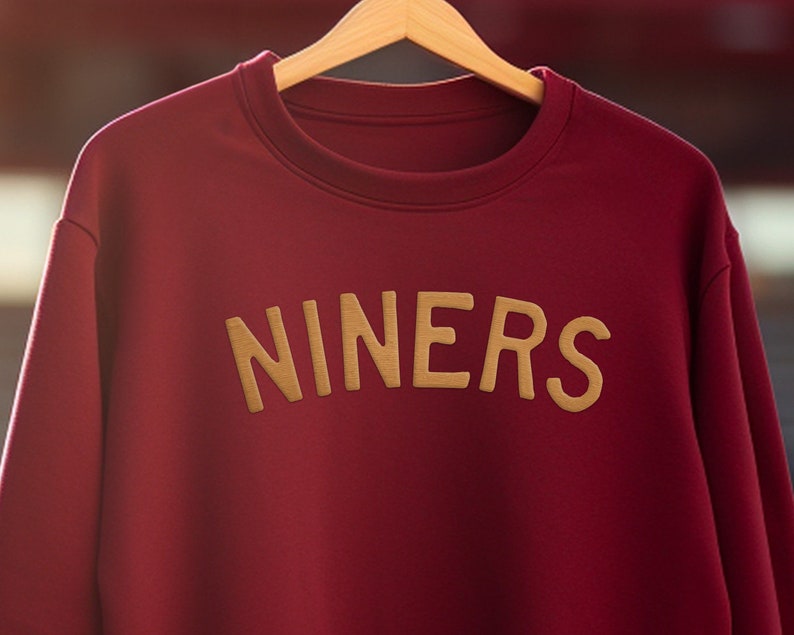 Superbowl SanFran 49ers Embroidered Sweater, Unisex, San Francisco Sunday Football, Niners, Vintage, Sweatshirt, Brock Purdy, Nick Bosa image 1