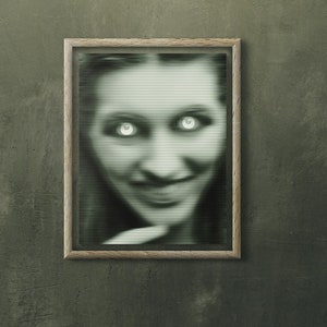 Haunted Halloween Horror Portrait from Photo | Scary Creepy UFO, Ghostly, Mysterious Portrait Artwork for your Spooky Season