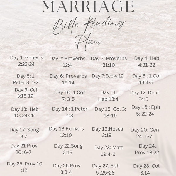 Marriage Bible Reading Plan