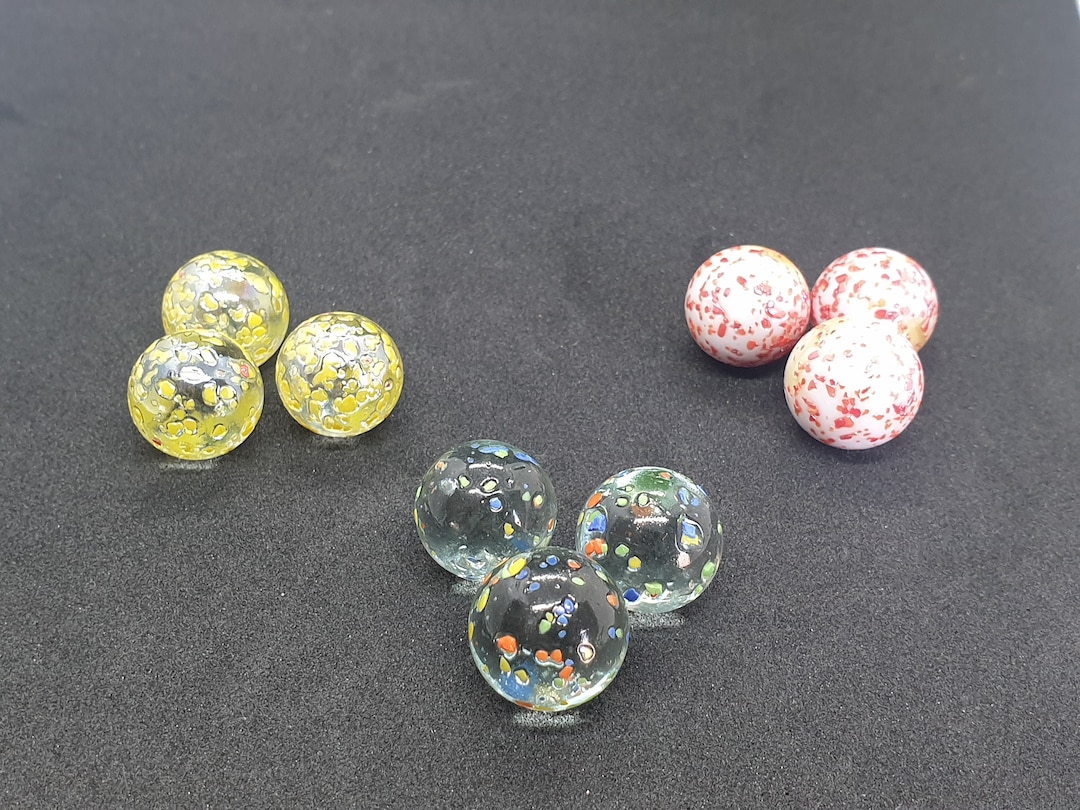 9x Antique Confetti Marbles in 3 Colours Etsy Australia