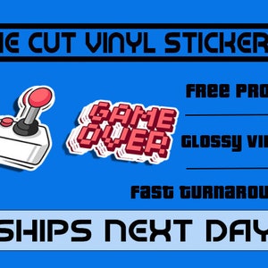 Custom Stickers - Die Cut Waterproof Custom Vinyl Stickers - Ships Next Day - FREE FAST SHIPPING - Free Proof