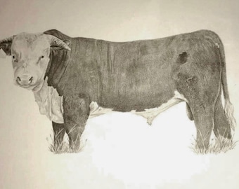 Custom Hand-Drawn Graphite Pet Portrait, Personalized Animal Artwork (4x6, 5x7, 8x10)