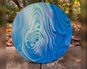 12-inch Round Acrylic Painting