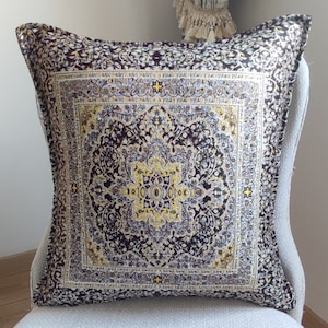 Ceramic Pattern Pillow Cover: Black Oriental Pillowcase (17x17&quot; inches)