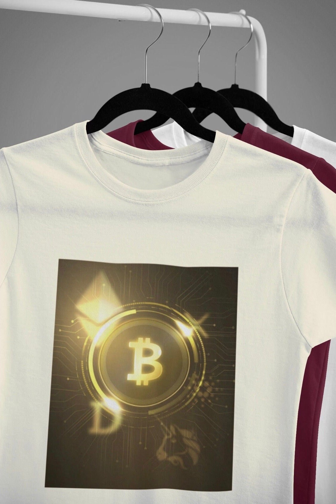 Crypto Chic Tee/Bitcoin Bling Shirt/Blockchain Style Statement/Digital Currency Couture/Bitcoin Revolution Wear