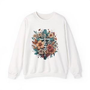 Faith-Inspired Unisex Sweatshirt, Word Design, Inspirational and Eye-Catching, Subtle Yet Striking, Men Women Jumper, Christian Gift,