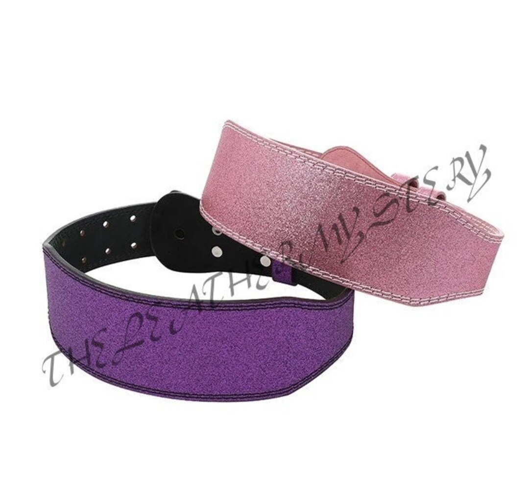 Custom Handmade Sparkling Nubuck Leather Weightlifting Leather Belt