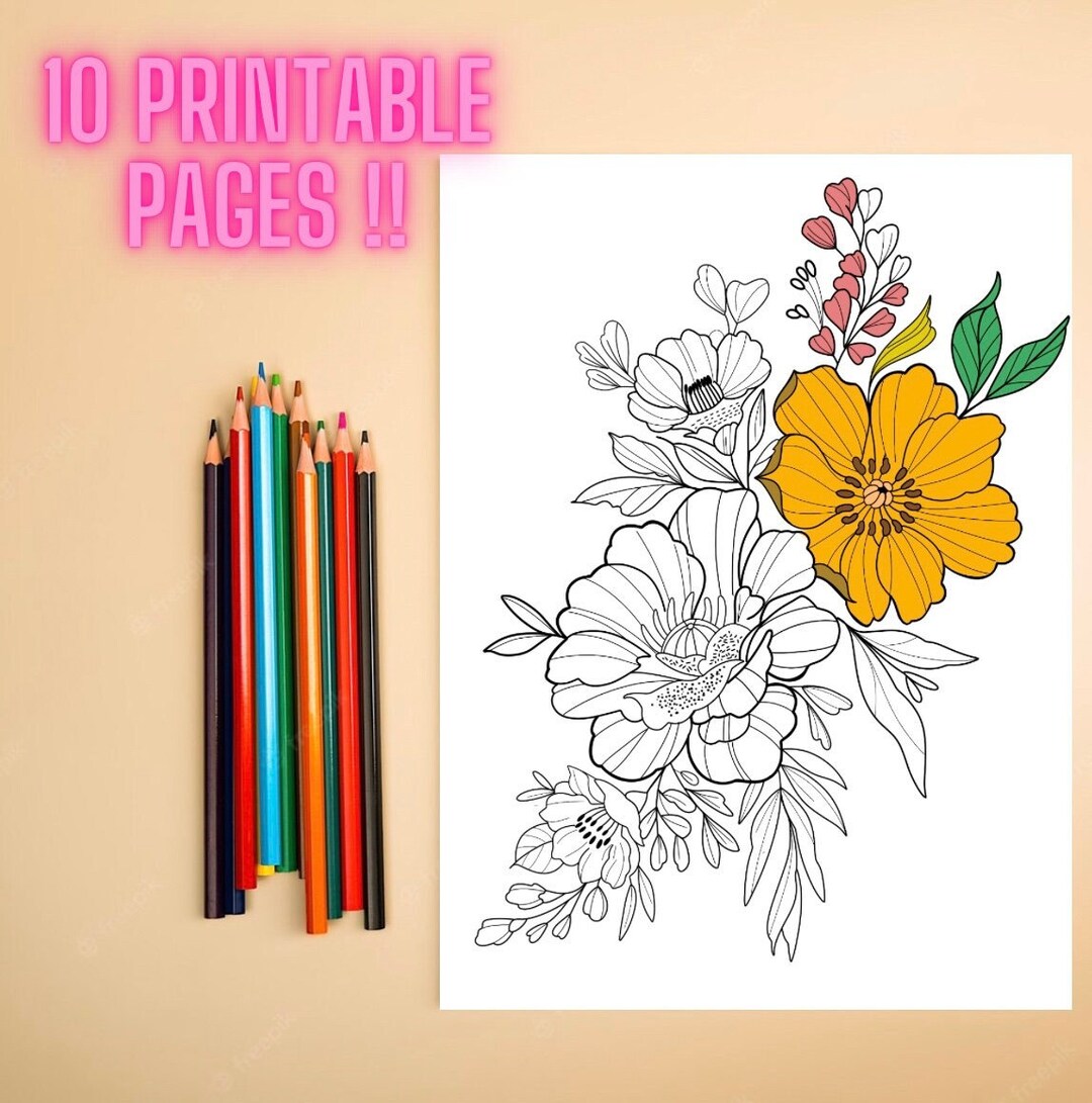 PRINTABLE FLOWER COLOURING!! , Beautiful Intricate Designs for All Ages ...