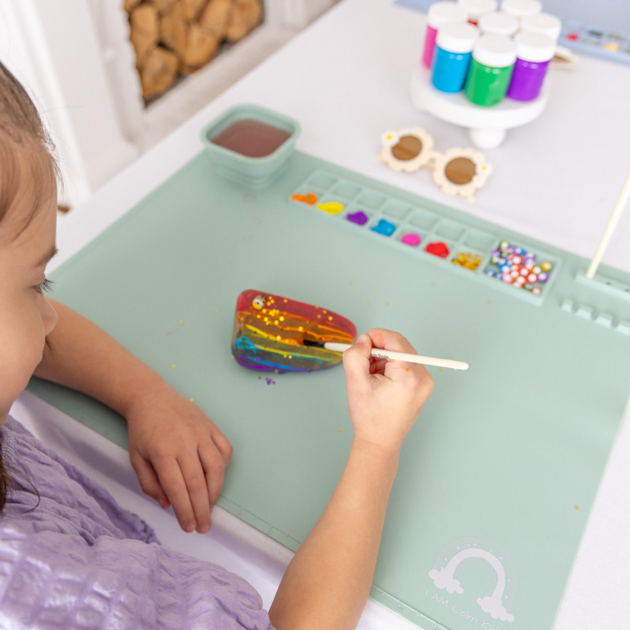 Silicone Playdough Mat – Ochre Dough