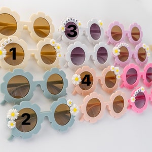 Kids flower sunglasses personalised