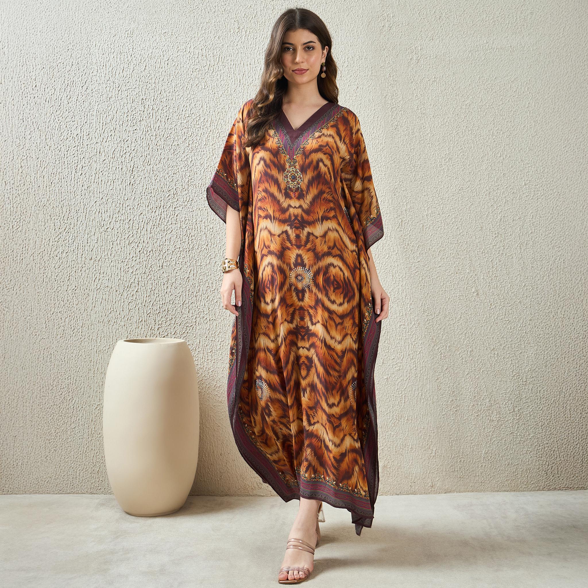Printed Silk Dress - Etsy