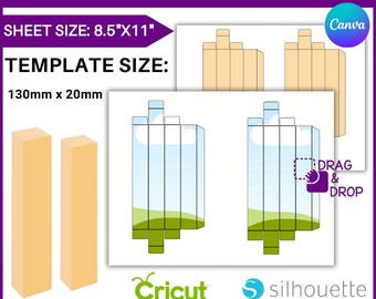 Lip Gloss Box Template, Canva Lipstick Packaging, SVG DXF PSD (Digital Download)