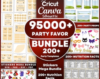 95000+ Party Favor Templates Bundle, Mockups, PNG, SVG (Digitaler Download)