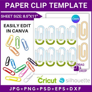 大きなペーパークリップ レーザー ファイル、スナック クリップ SVG、レーザー ブックマーク SVG、読書用誕生日プレゼント、ペーパークリップ ブックマーク SVG、ジャンボ ペーパークリップ デザイン
