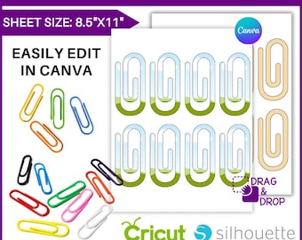 Large Paperclip Template, Laser Cut File, Bookmark SVG (Digital Download)