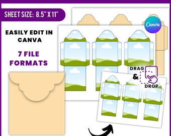 Tea Bag Envelope Template, Seed Packet Template (Digital Download)